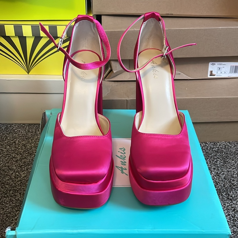 Pink Platform Heels - Picture 2 of 3